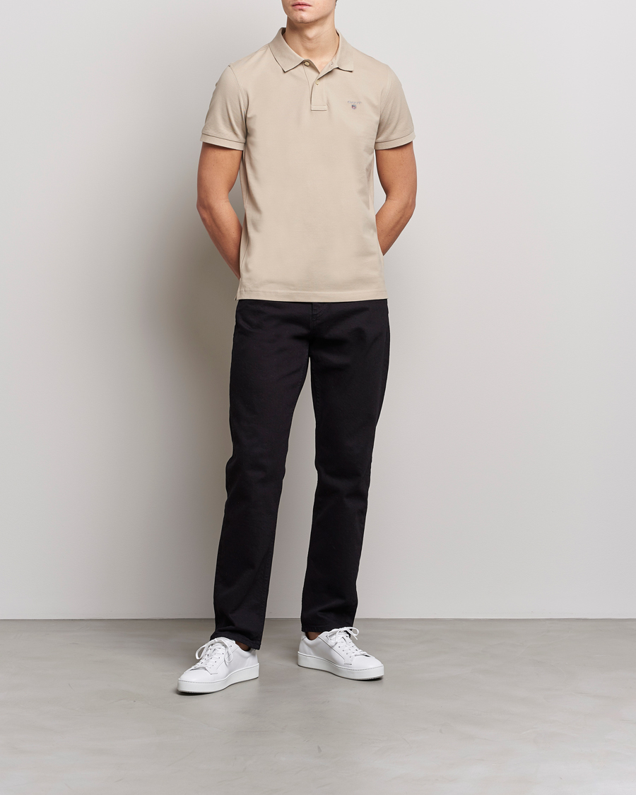 Homme | Polos | GANT | The Original Polo Concrete Beige