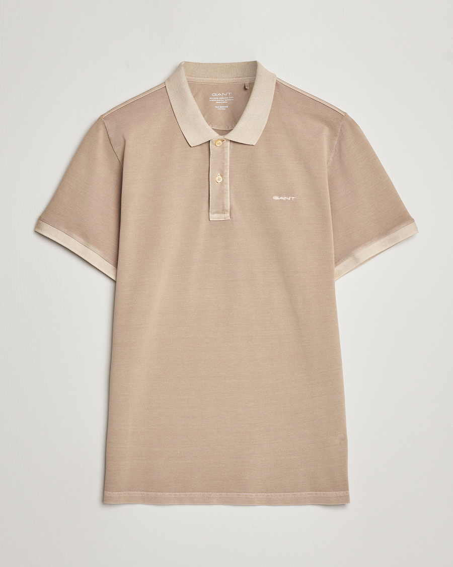 Homme | Polos | GANT | Sunbleached Polo Concrete Beige