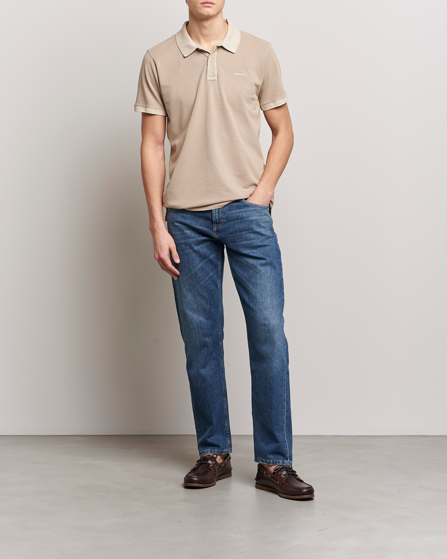 Homme | Polos | GANT | Sunbleached Polo Concrete Beige