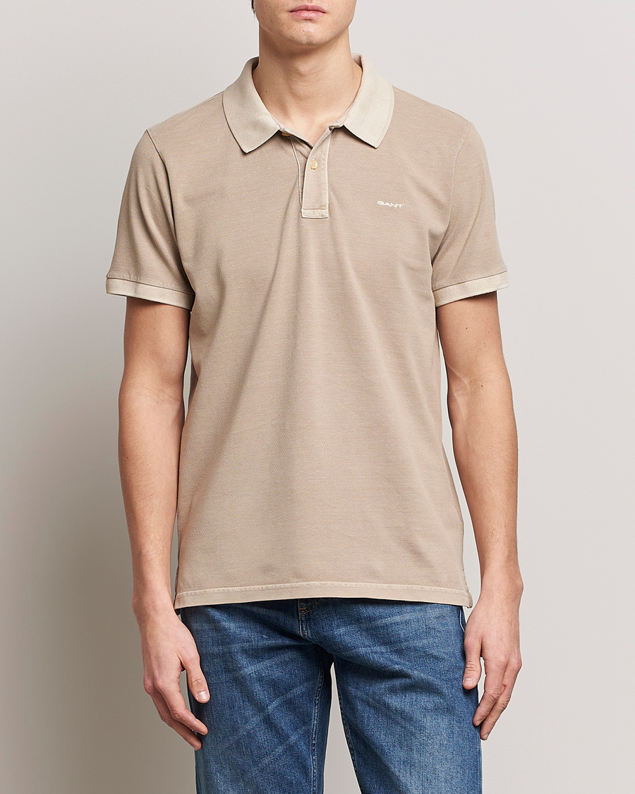 Homme | Polos | GANT | Sunbleached Polo Concrete Beige