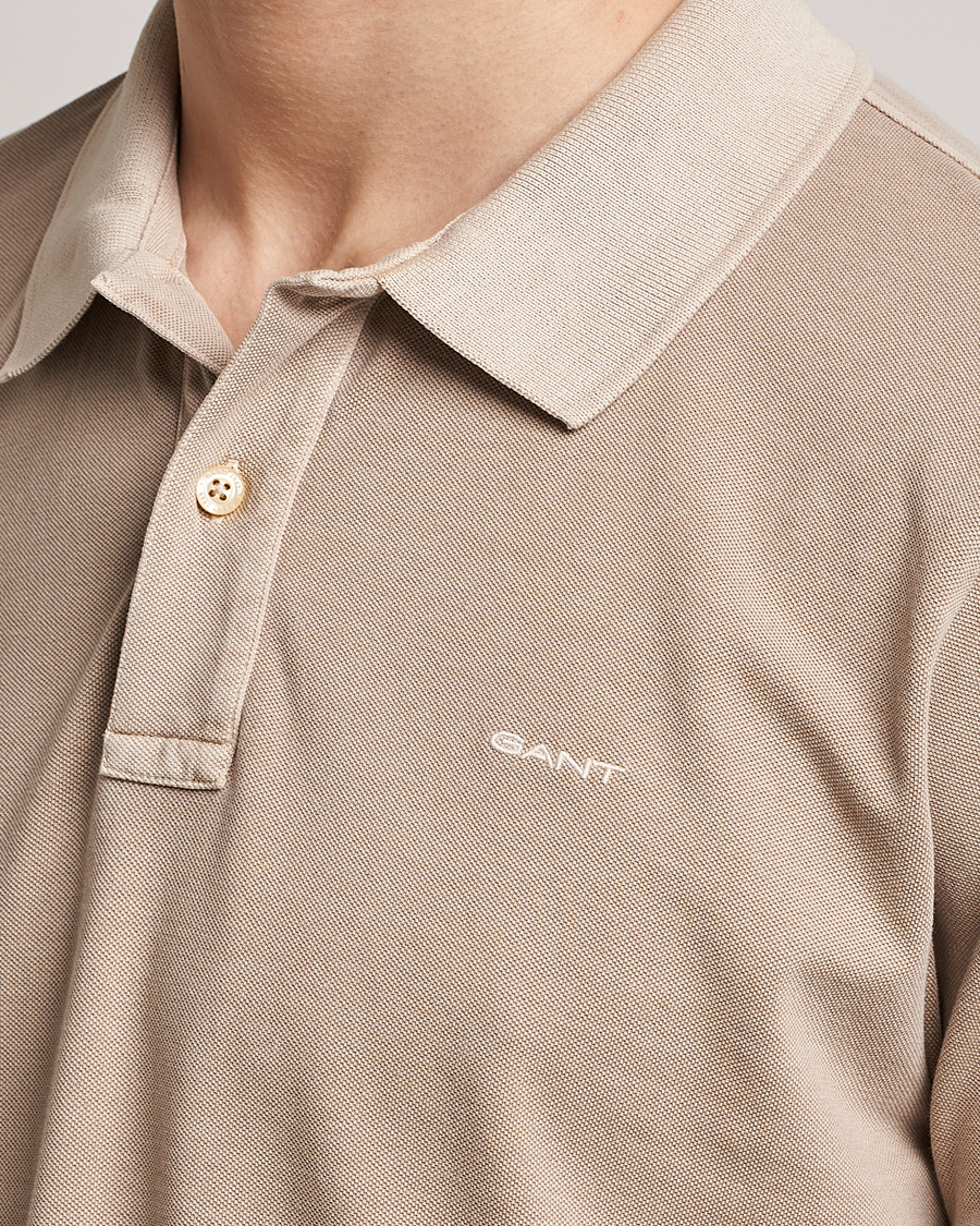 Homme | Polos | GANT | Sunbleached Polo Concrete Beige