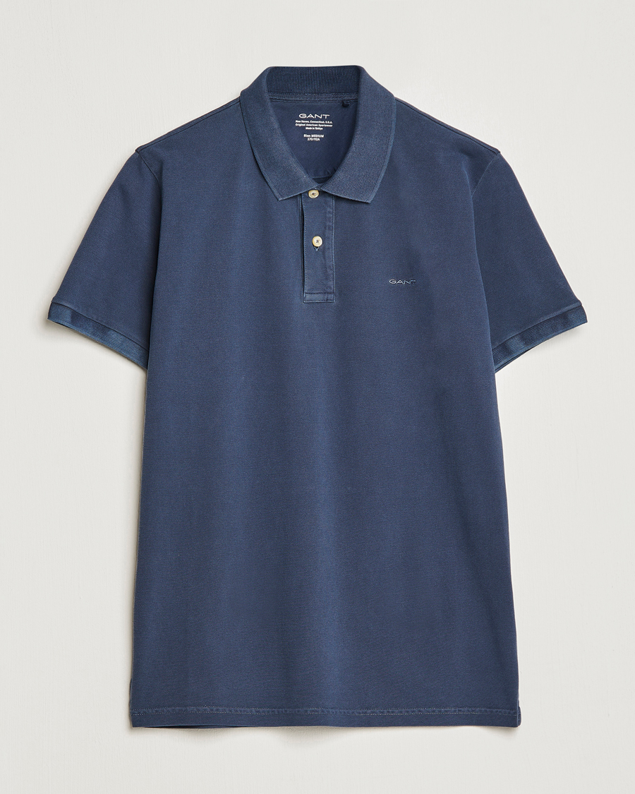 Homme | Polos | GANT | Sunbleached Polo Evening Blue