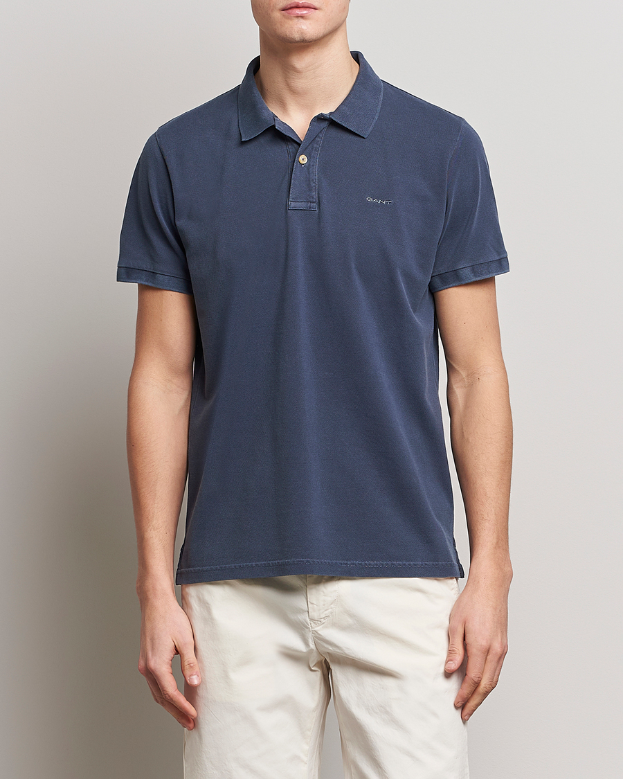 Homme | Polos | GANT | Sunbleached Polo Evening Blue