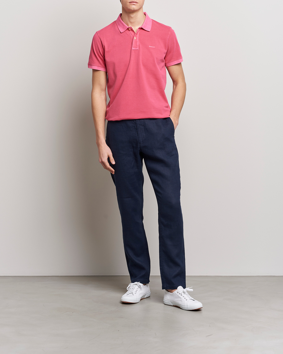Homme | Polos | GANT | Sunbleached Polo Magenta Pink