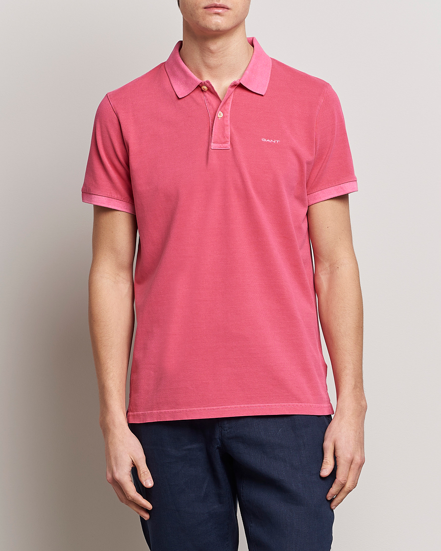 Homme | Polos | GANT | Sunbleached Polo Magenta Pink