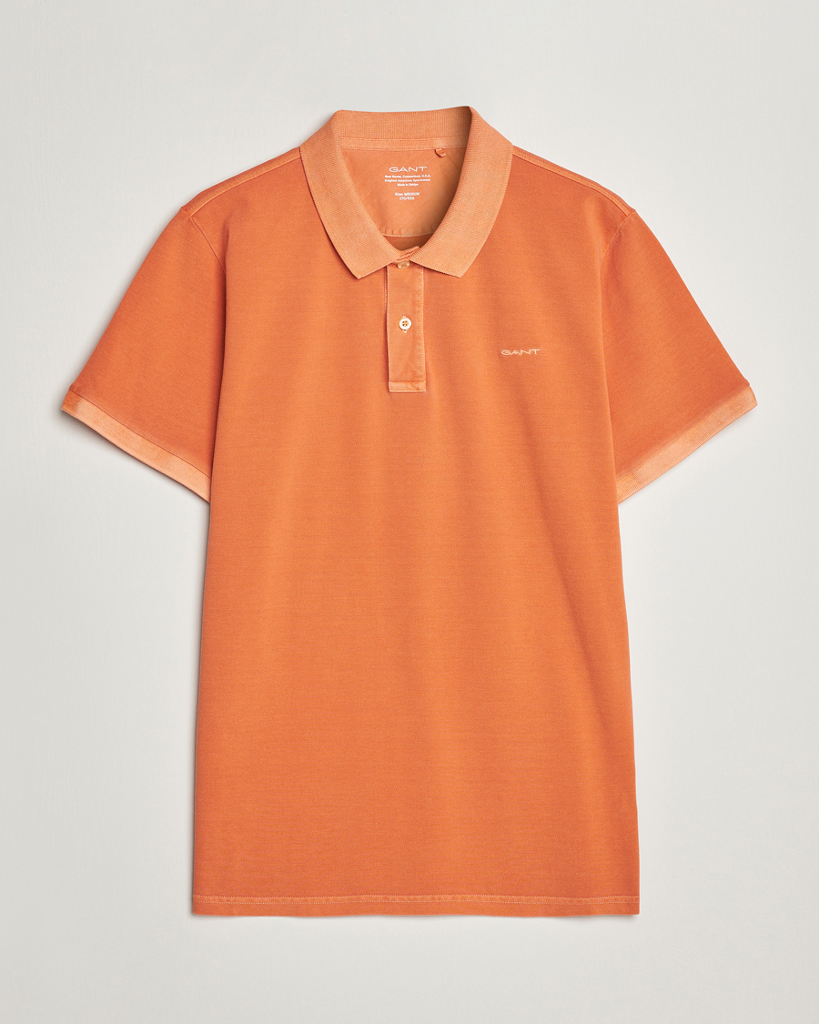 Homme | Polos | GANT | Sunbleached Polo Apricot Orange
