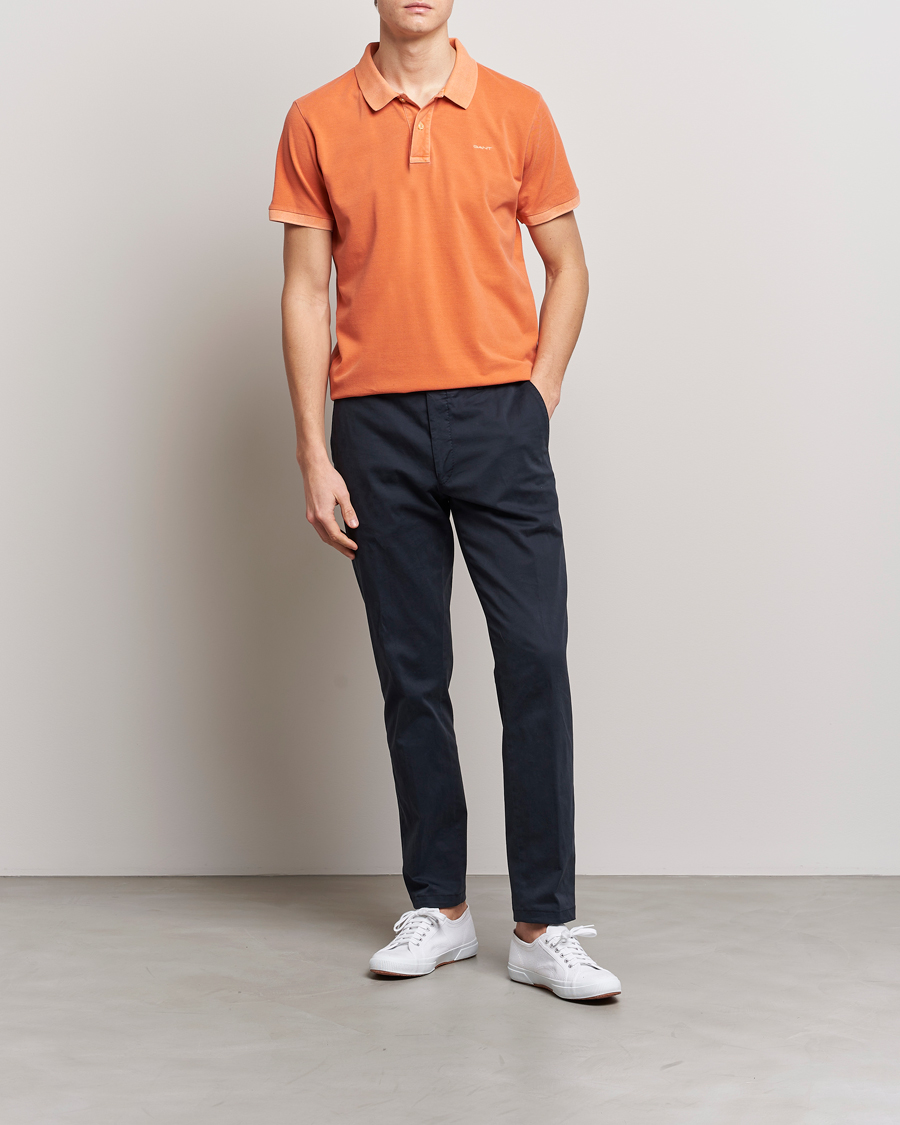 Homme | Polos | GANT | Sunbleached Polo Apricot Orange