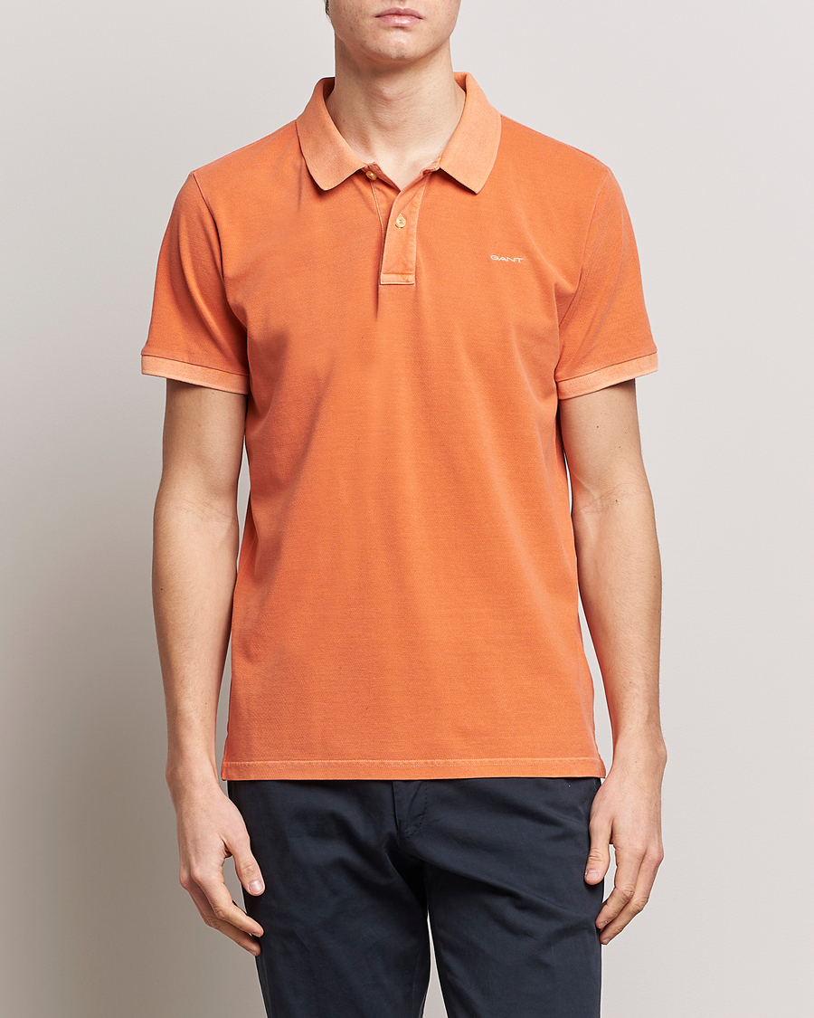 Homme | Polos | GANT | Sunbleached Polo Apricot Orange