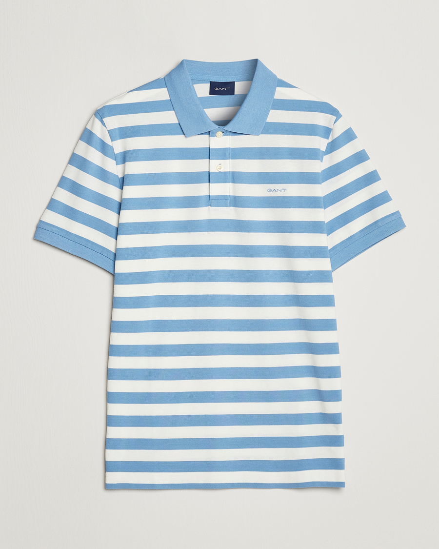 Homme | Polos | GANT | Striped Polo Gentle Blue