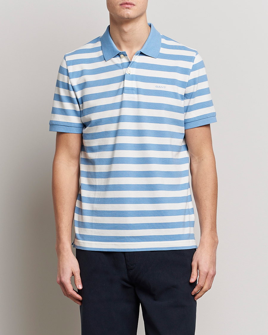 Homme | Polos | GANT | Striped Polo Gentle Blue