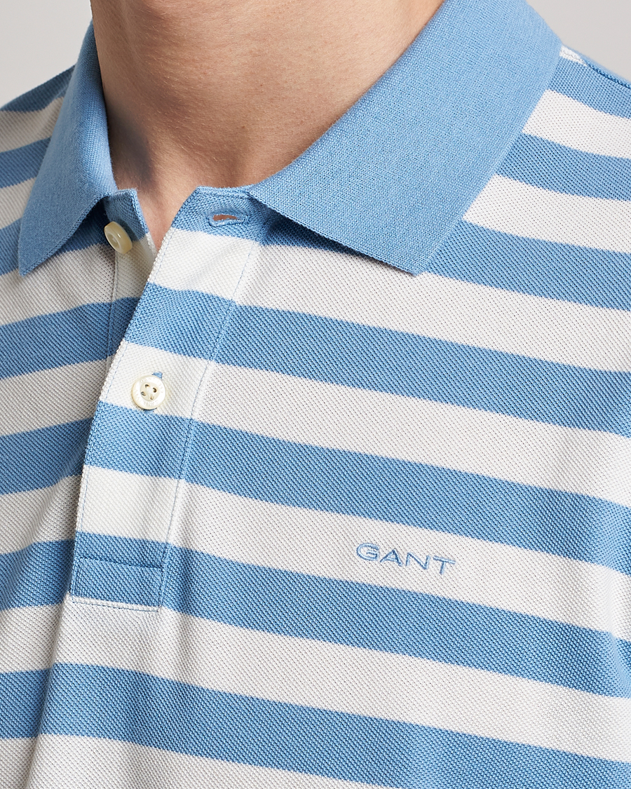 Homme | Polos | GANT | Striped Polo Gentle Blue