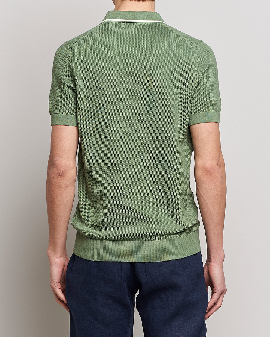 Homme | Polos | GANT | Cotton Knitted Polo Calamata Green