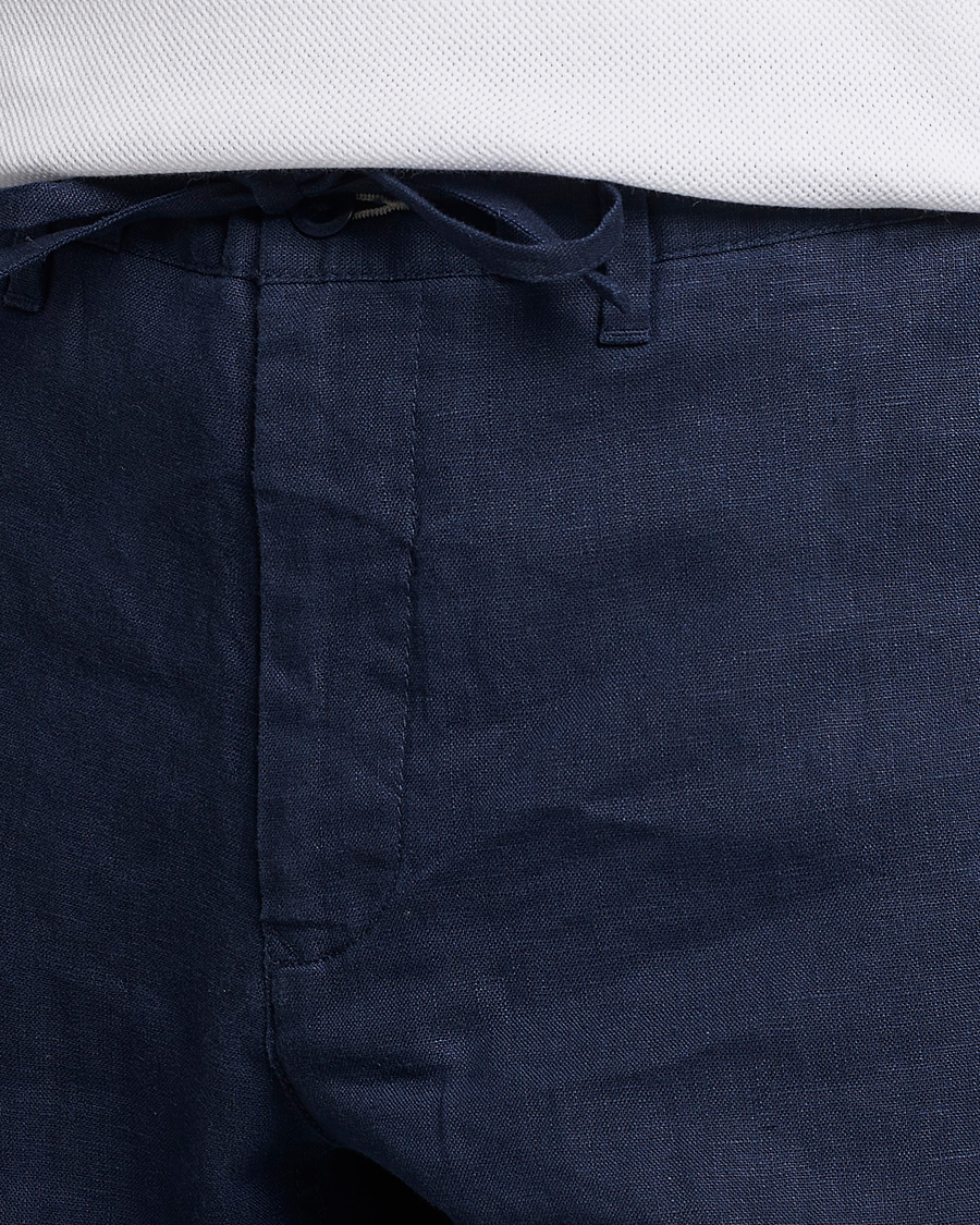 Homme | Pantalons | GANT | Relaxed Linen Drawstring Pants Marine