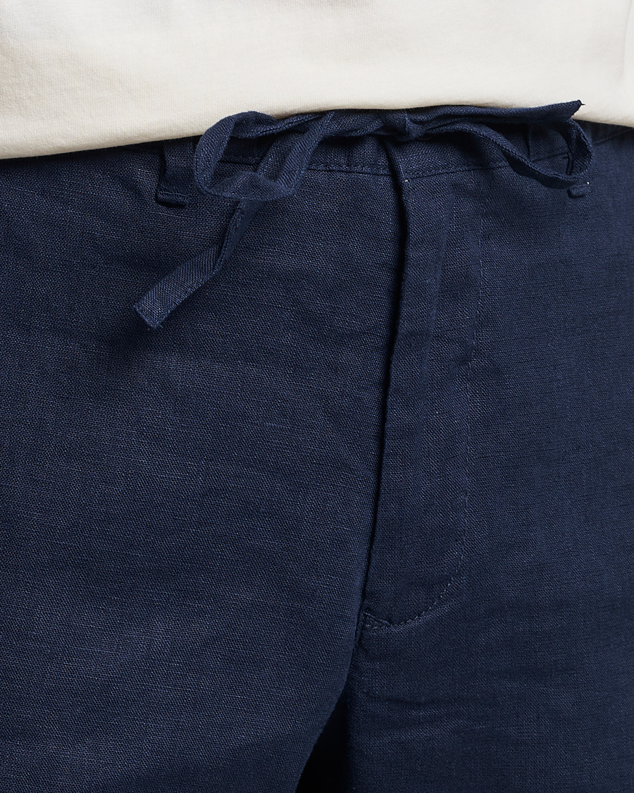 Homme | Shorts | GANT | Relaxed Linen Drawstring Shorts Marine