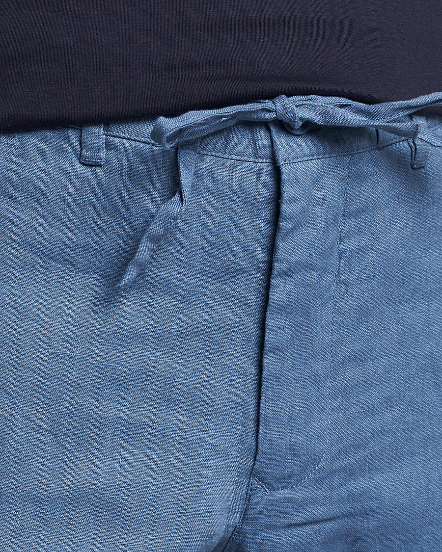 Homme | Shorts | GANT | Relaxed Linen Drawstring Shorts Salty Sea Blue