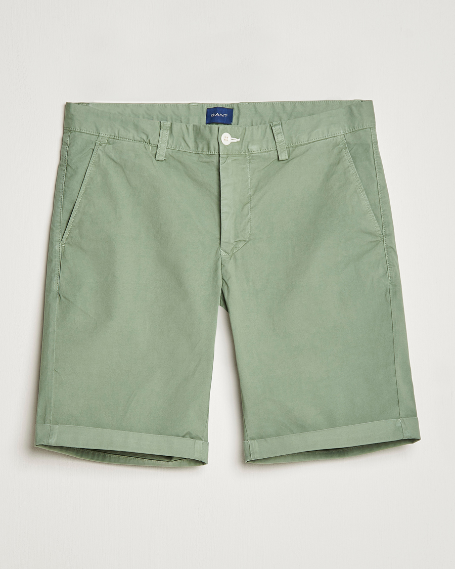 Homme | Shorts | GANT | Regular Sunbleached Shorts Calamata Green