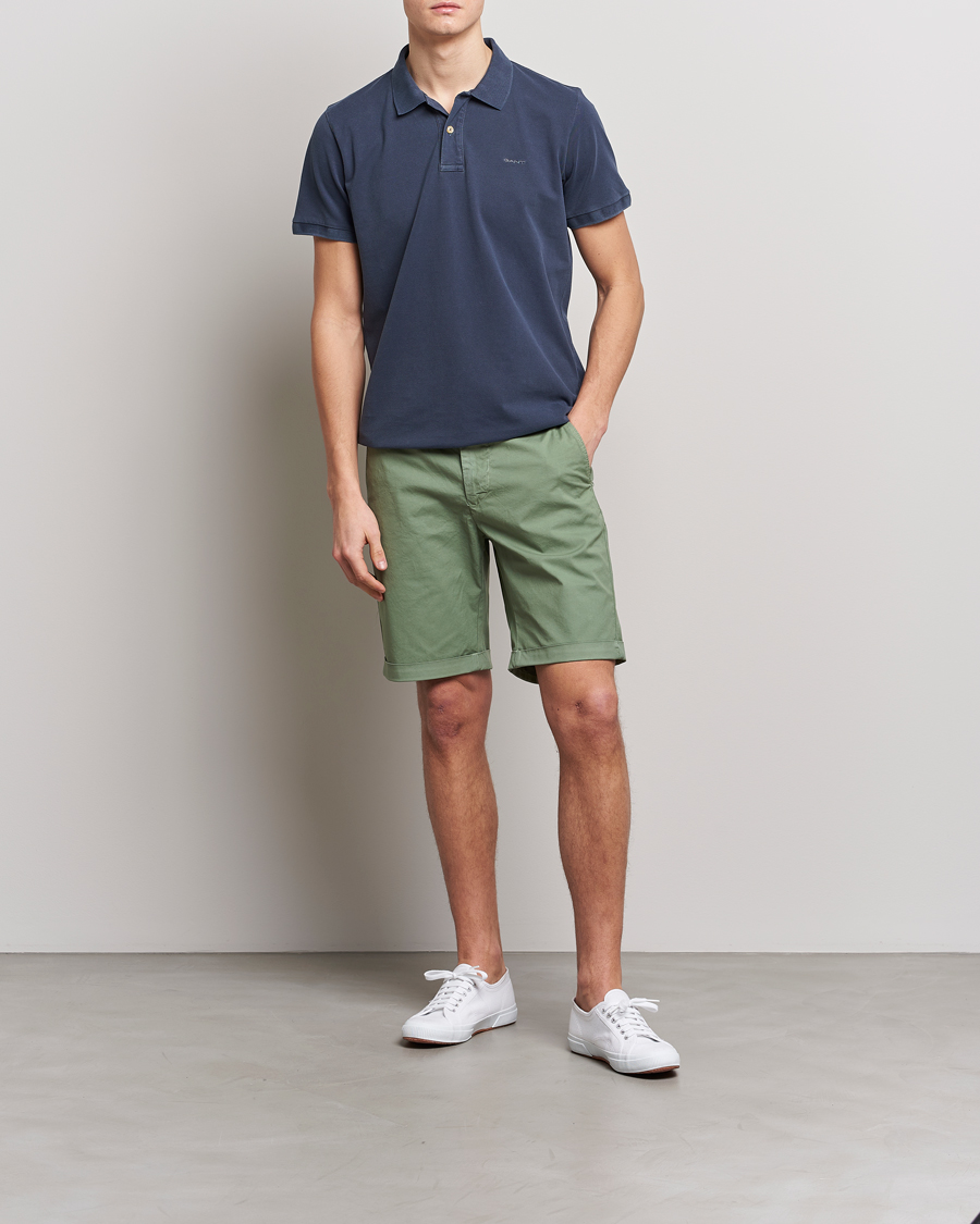 Homme | Shorts | GANT | Regular Sunbleached Shorts Calamata Green