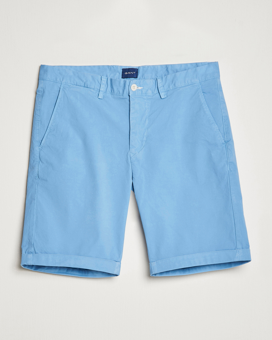 Homme | Shorts | GANT | Regular Sunbleached Shorts Gentle Blue