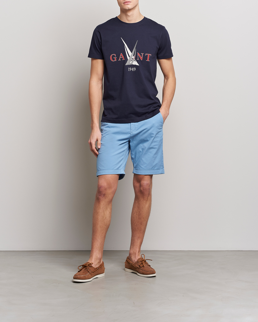 Homme | Shorts | GANT | Regular Sunbleached Shorts Gentle Blue