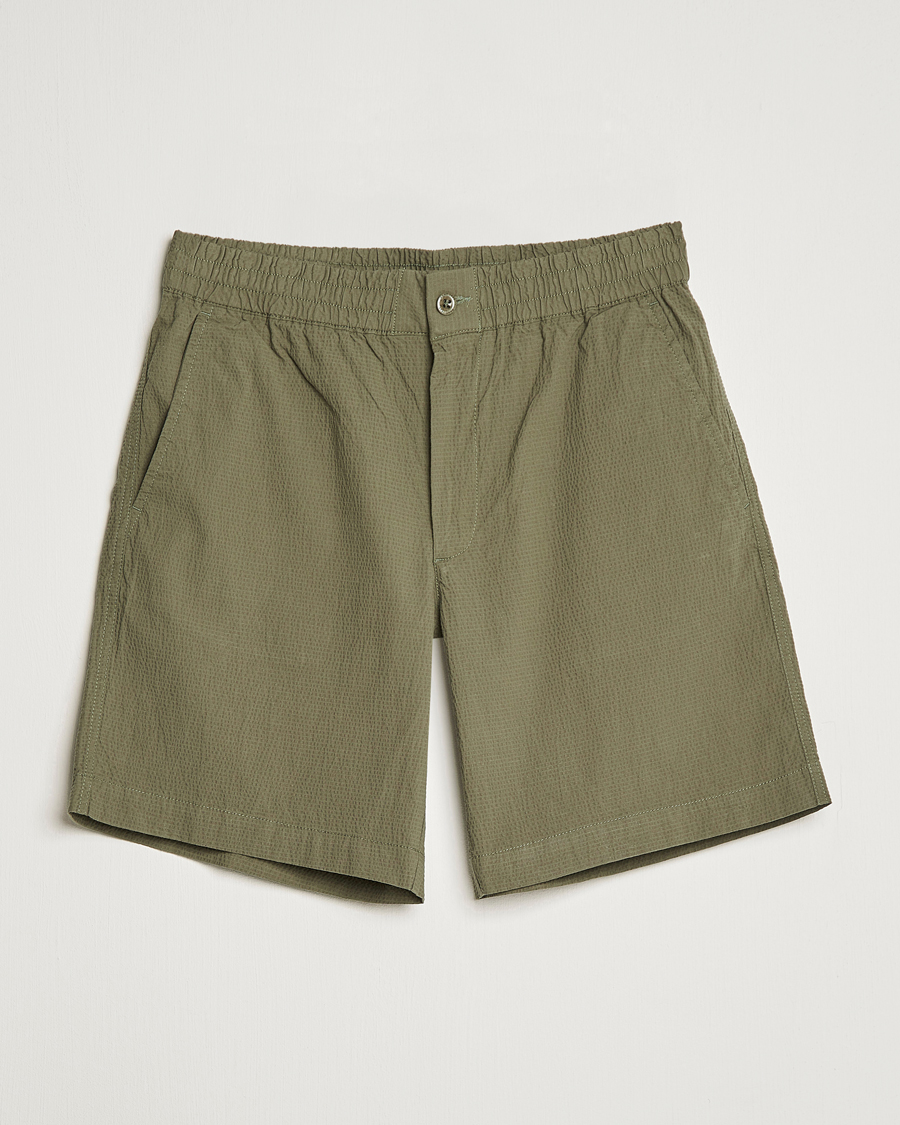 Homme | Shorts | GANT | Seersucker Drawstring Shorts Racing Green