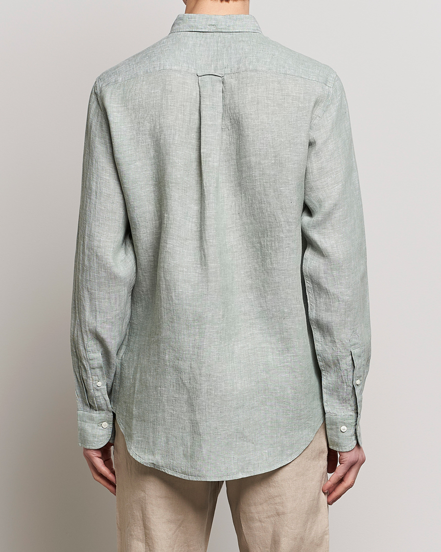 Homme | Chemises | GANT | Regular Fit Linen Shirt Calamata Green