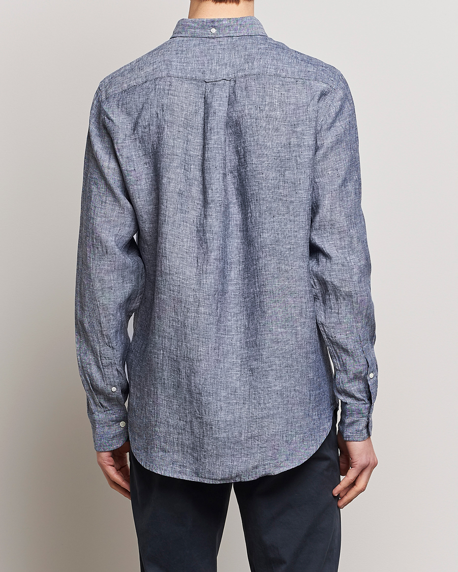 Homme | Chemises | GANT | Regular Fit Linen Shirt Marine