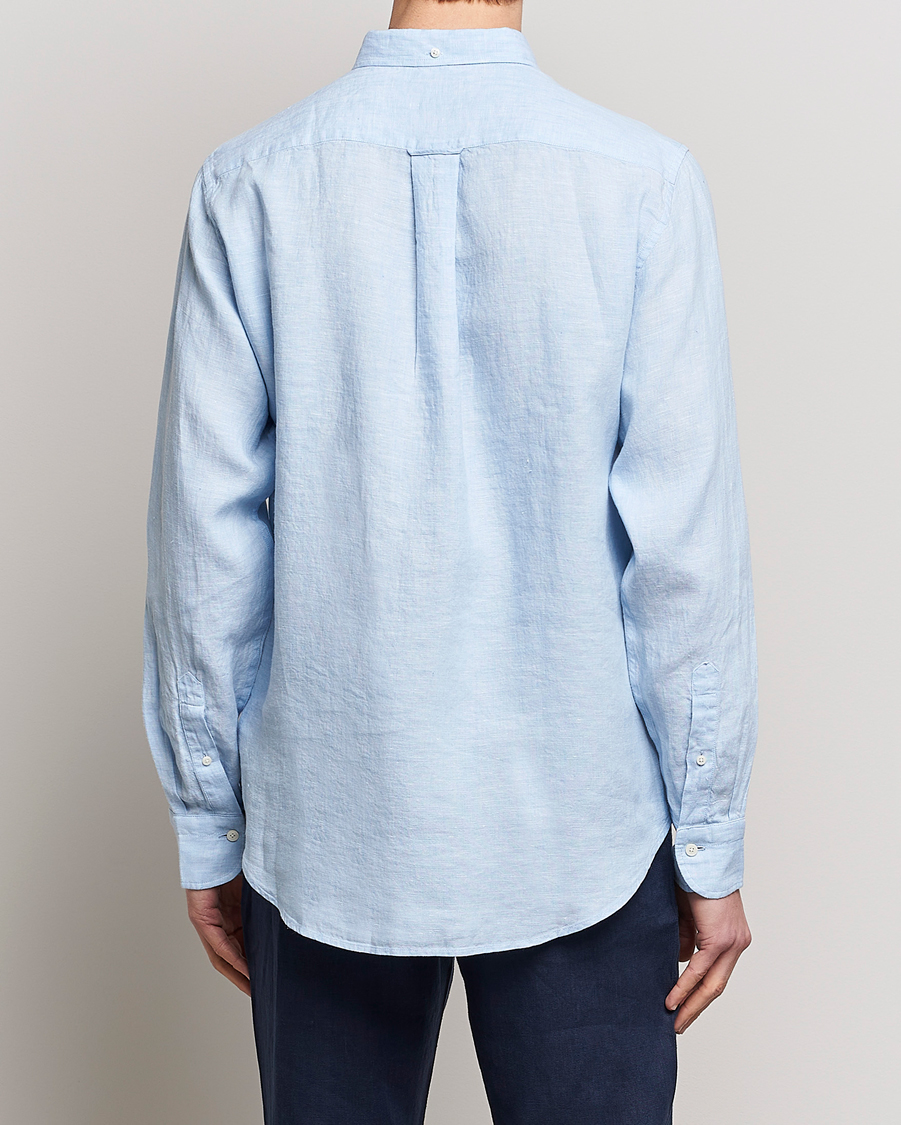 Homme | Chemises | GANT | Regular Fit Linen Shirt Capri Blue