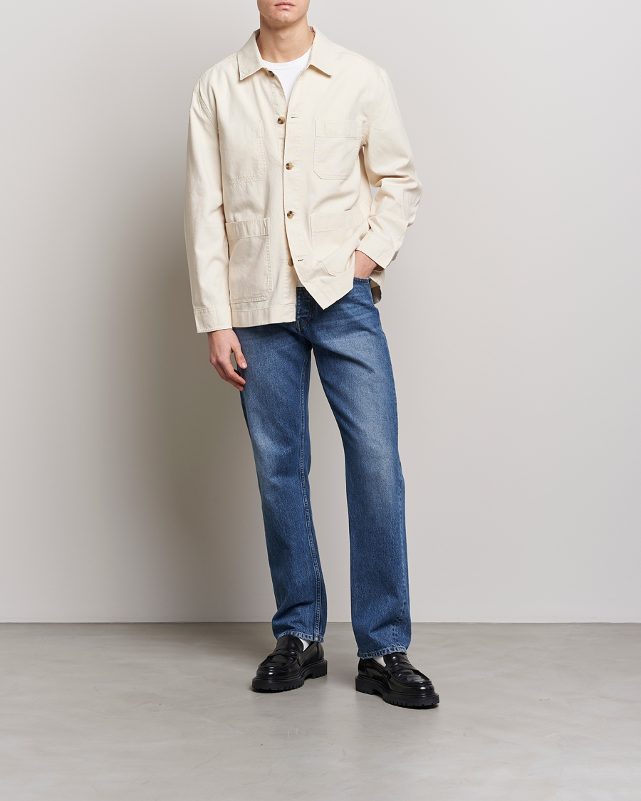 Homme | Chemises | GANT | Garment Dyed Cotton/Linen Overshirt Ecru