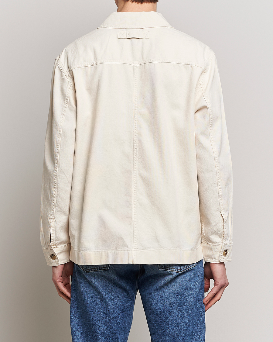 Homme | Chemises | GANT | Garment Dyed Cotton/Linen Overshirt Ecru