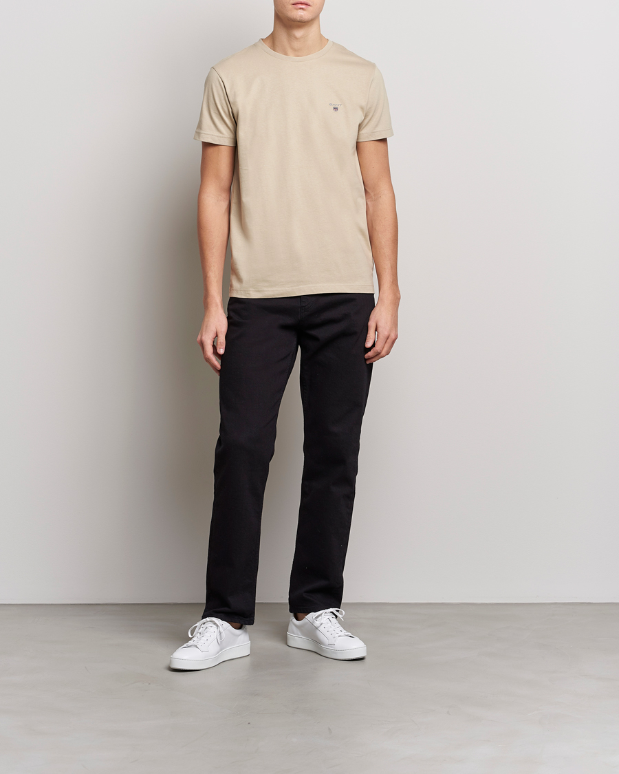 Homme | T-shirts | GANT | The Original T-Shirt Concrete Beige