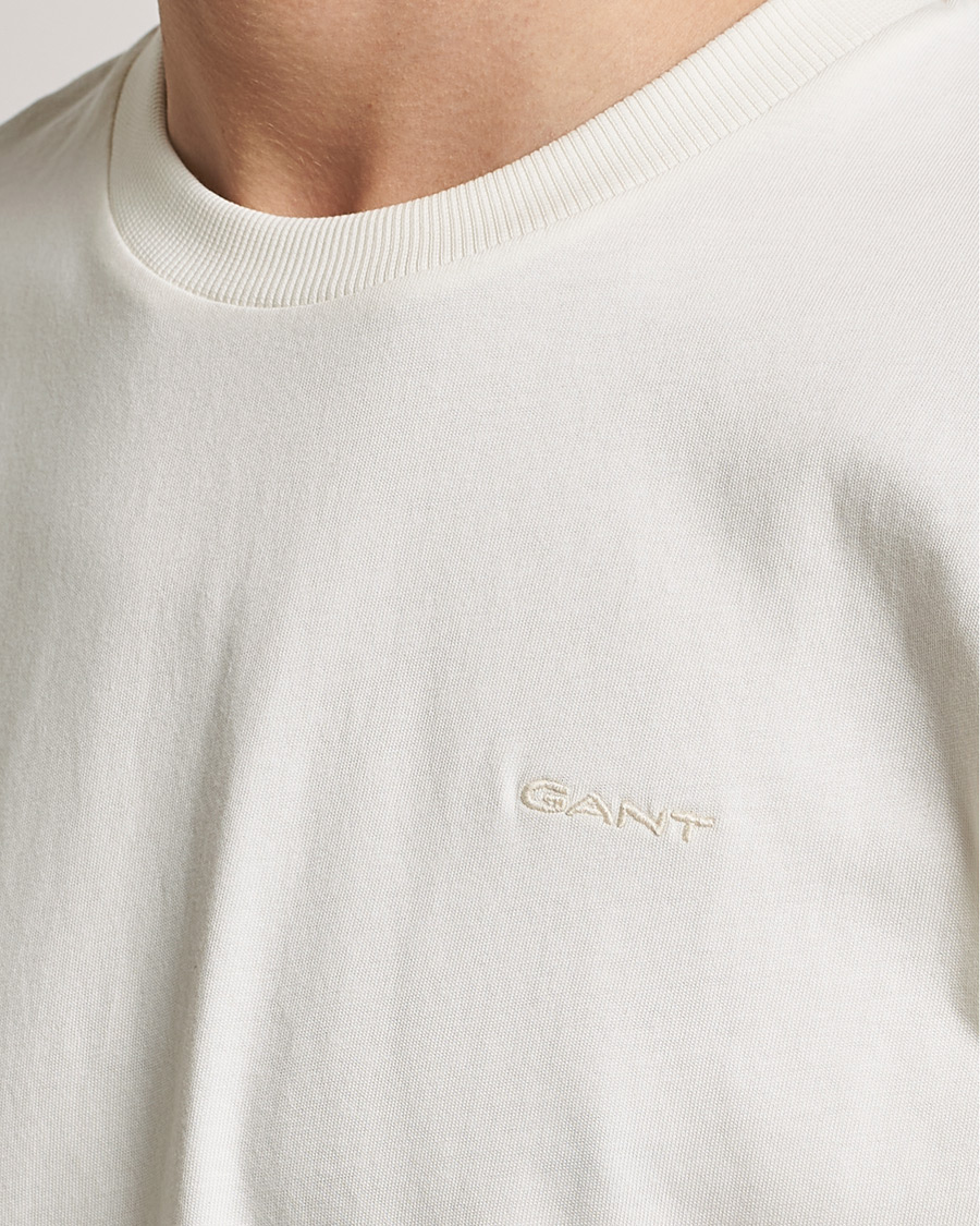 Homme | T-shirts | GANT | Icon Crew Neck T-Shirt Cream