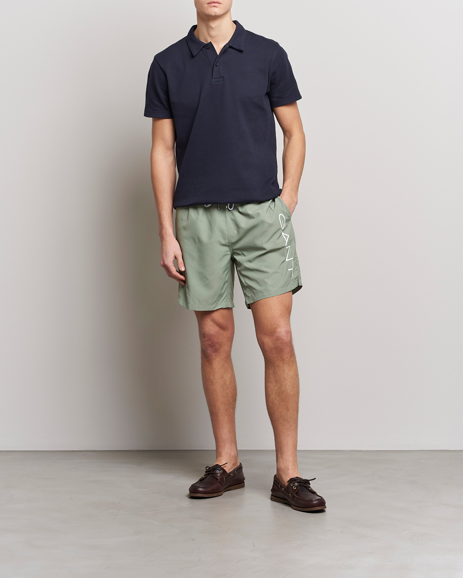 Homme | Maillots De Bain | GANT | Lightweight Logo Swimshorts Calamata Green
