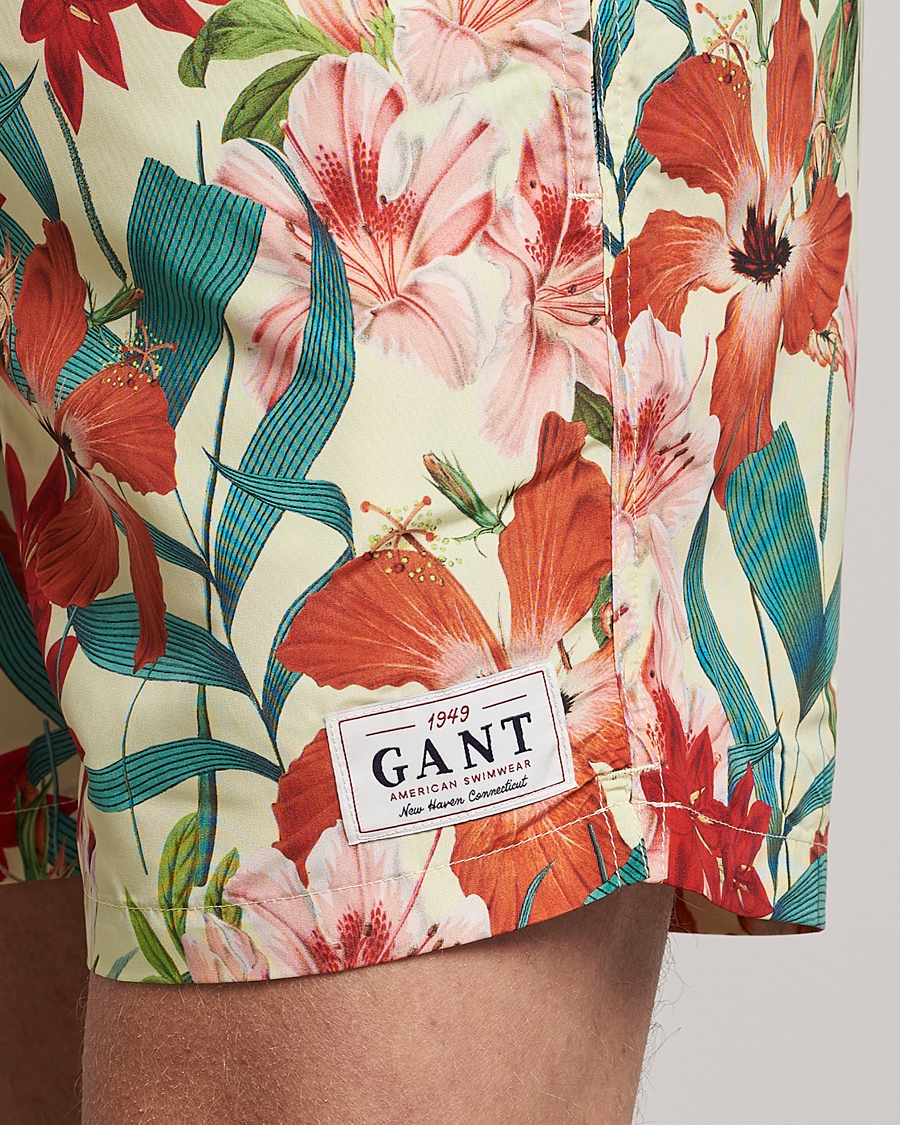Homme | Maillots De Bain | GANT | Printed Flower Swimshorts Yellow Multi
