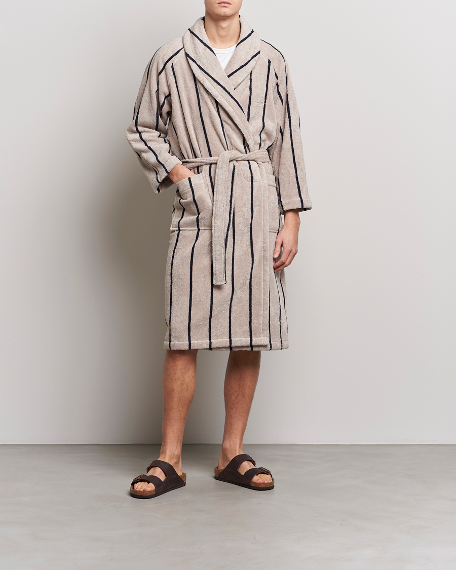 Homme | Peignoirs Et Pyjamas | GANT | Striped Robe Putty