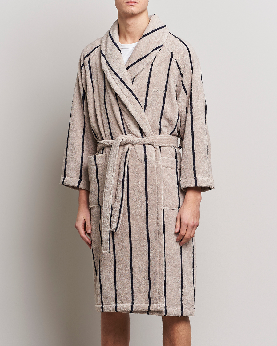 Homme | Peignoirs Et Pyjamas | GANT | Striped Robe Putty
