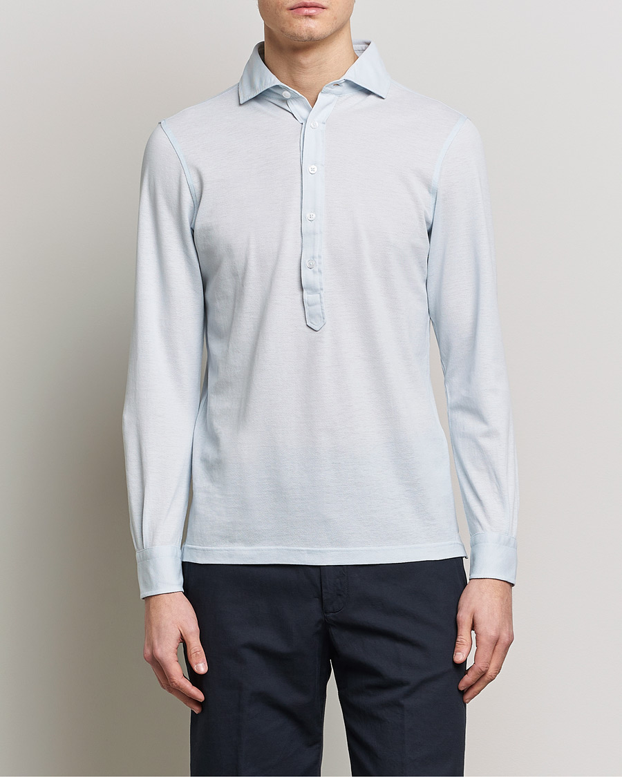 Homme | Sections | Gran Sasso | Popover Shirt Light Blue