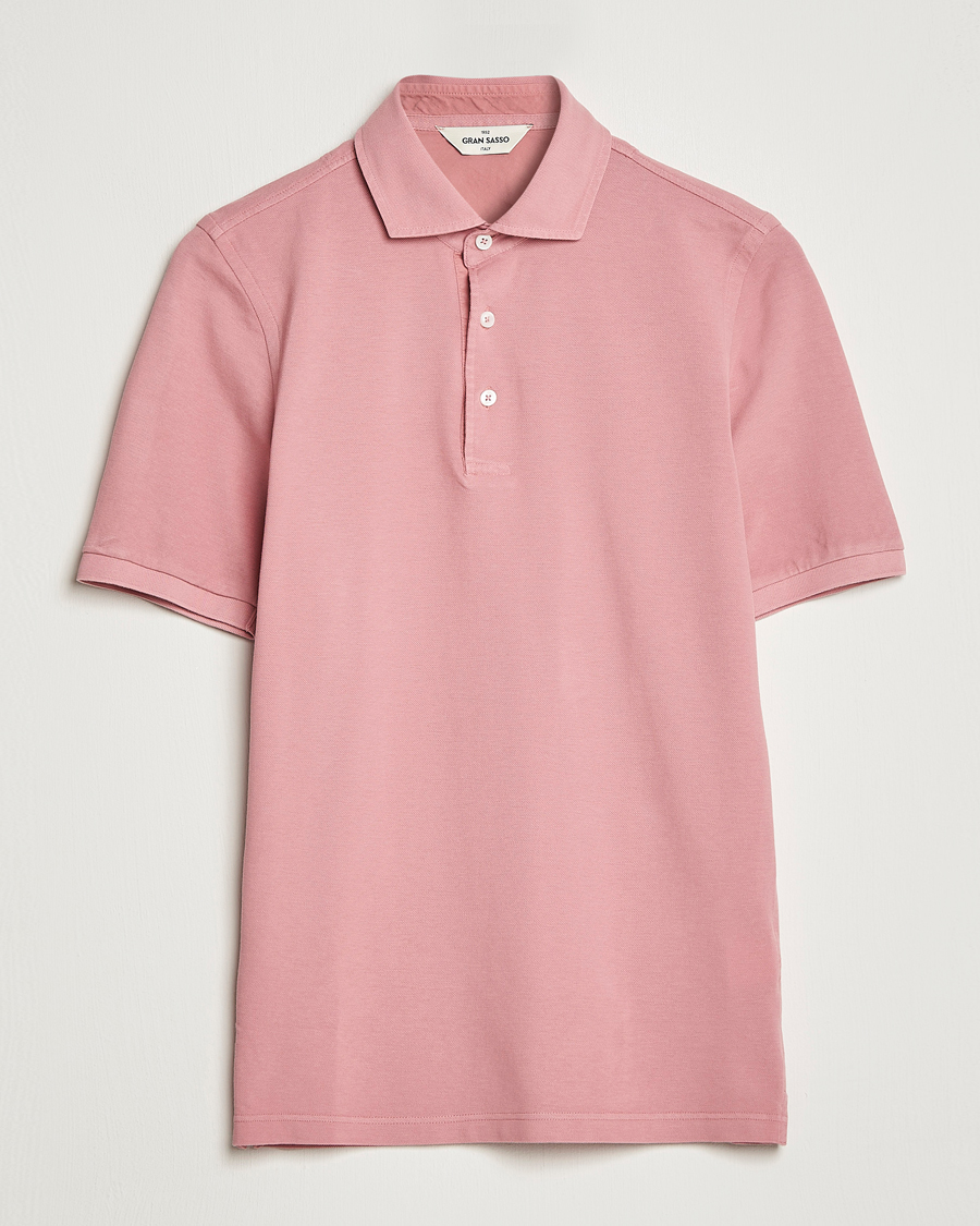 Homme | Polos | Gran Sasso | Washed Polo Pink