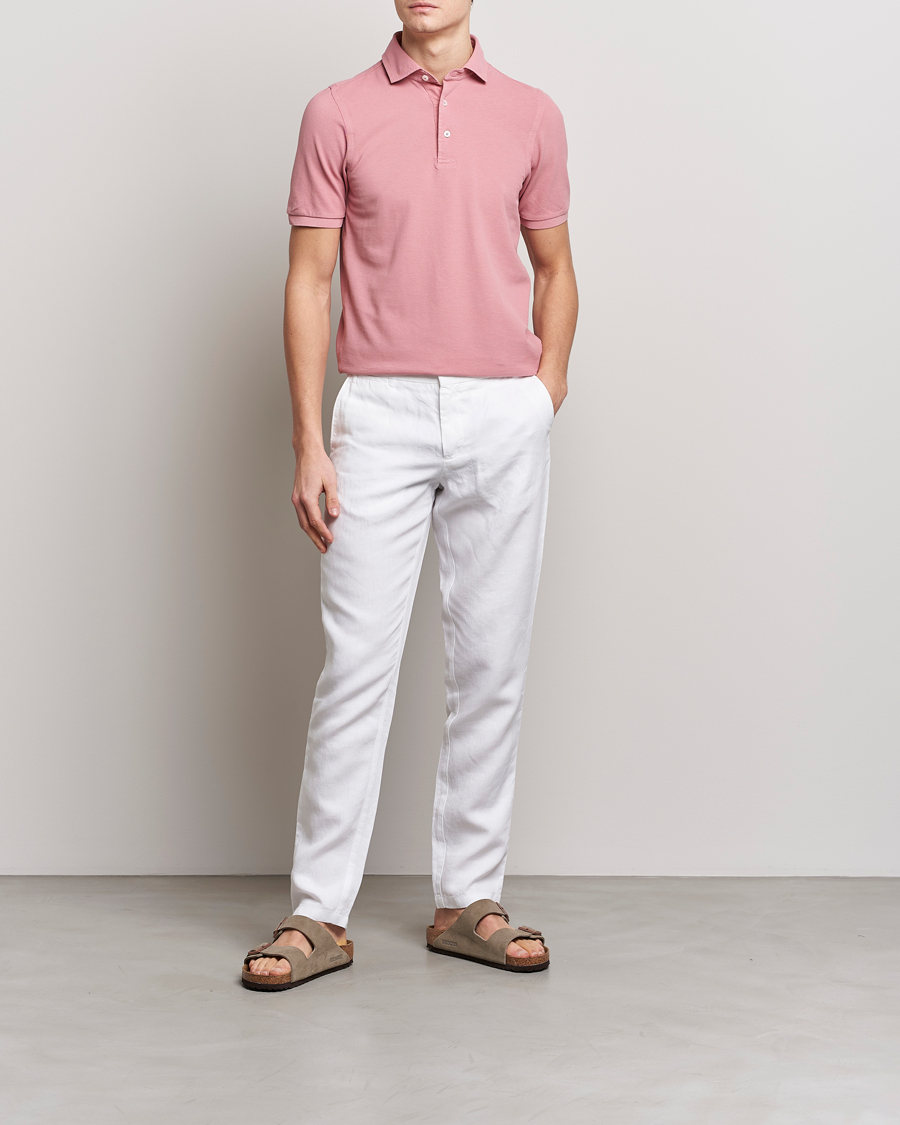 Homme | Polos | Gran Sasso | Washed Polo Pink