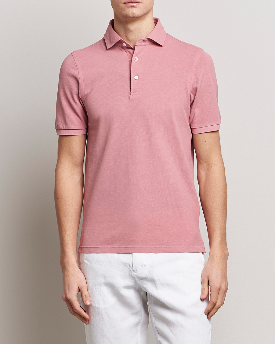 Homme | Polos | Gran Sasso | Washed Polo Pink