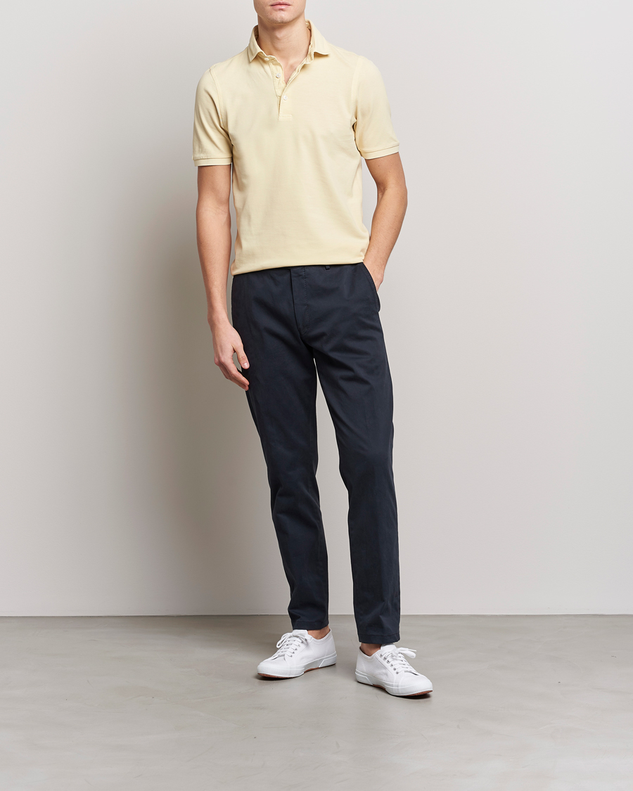 Homme | Polos | Gran Sasso | Washed Polo Yellow