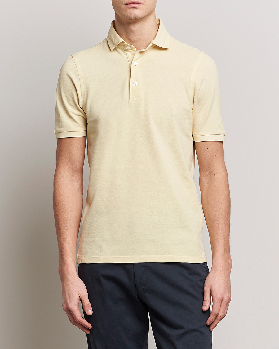 Homme | Polos | Gran Sasso | Washed Polo Yellow