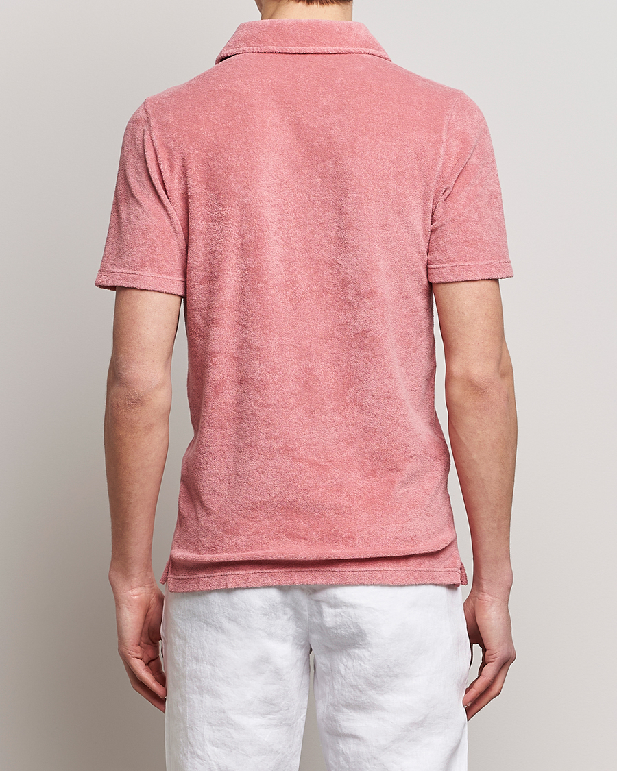 Homme | Polos | Gran Sasso | Cotton Terry Polo Washed Pink