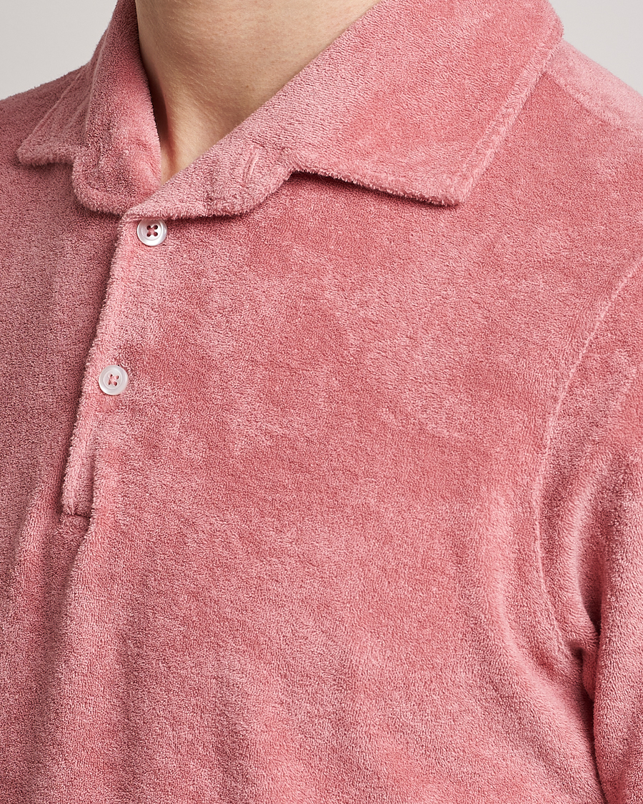 Homme | Polos | Gran Sasso | Cotton Terry Polo Washed Pink