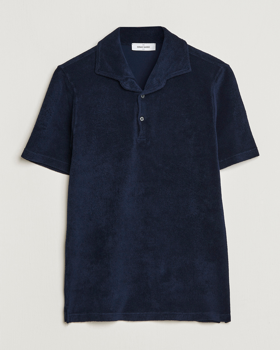 Homme | Polos | Gran Sasso | Cotton Terry Polo Navy