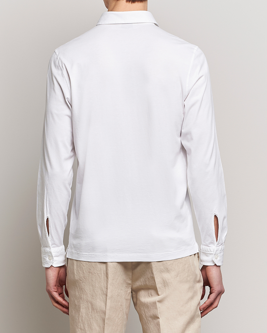 Homme | Chemises | Gran Sasso | Washed Cotton Jersey Shirt White