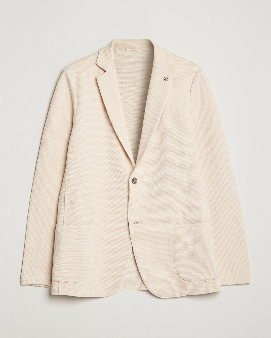 Homme | Blazers | Gran Sasso | Structured Cotton/Linen Blazer Cream