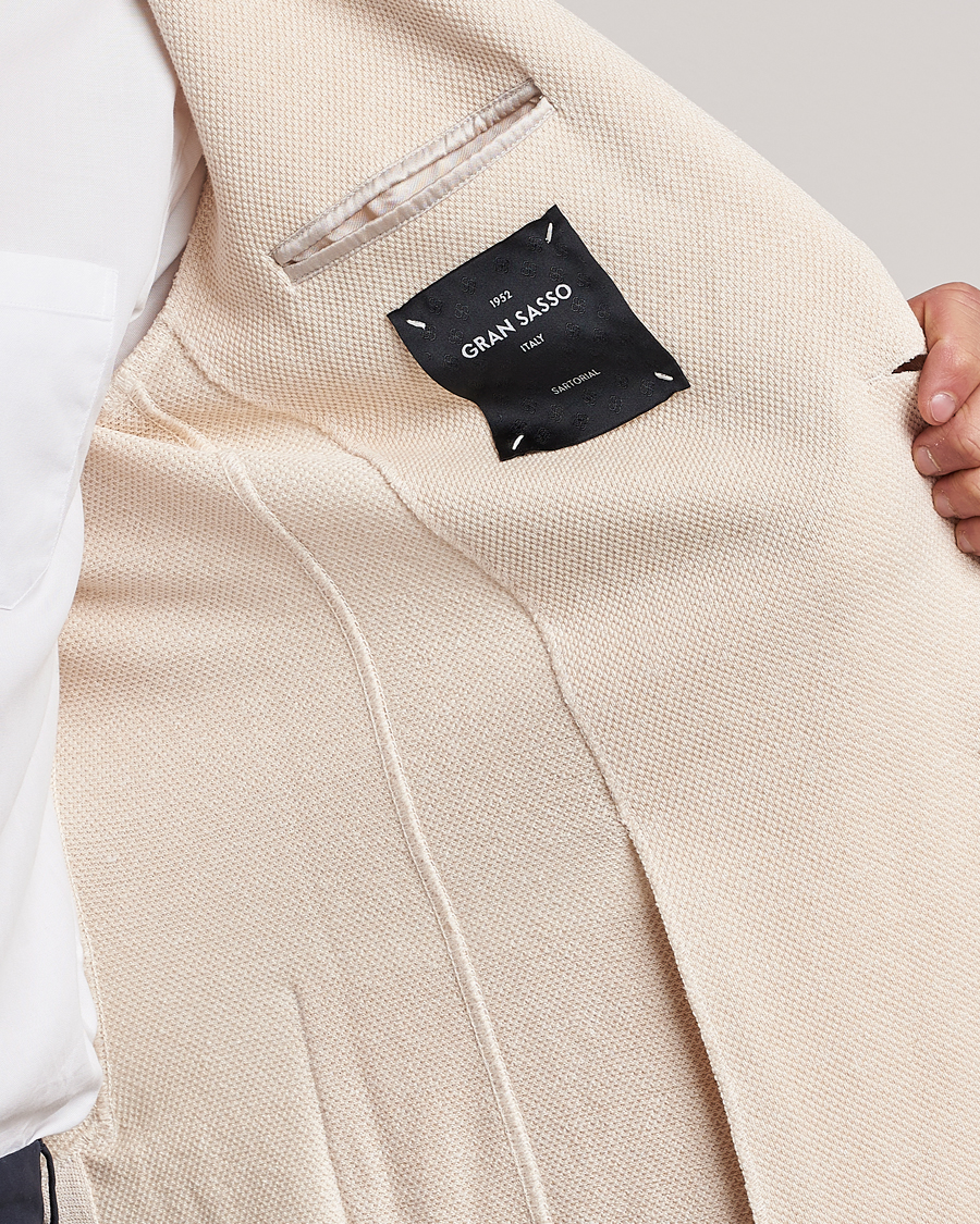 Homme | Blazers | Gran Sasso | Structured Cotton/Linen Blazer Cream