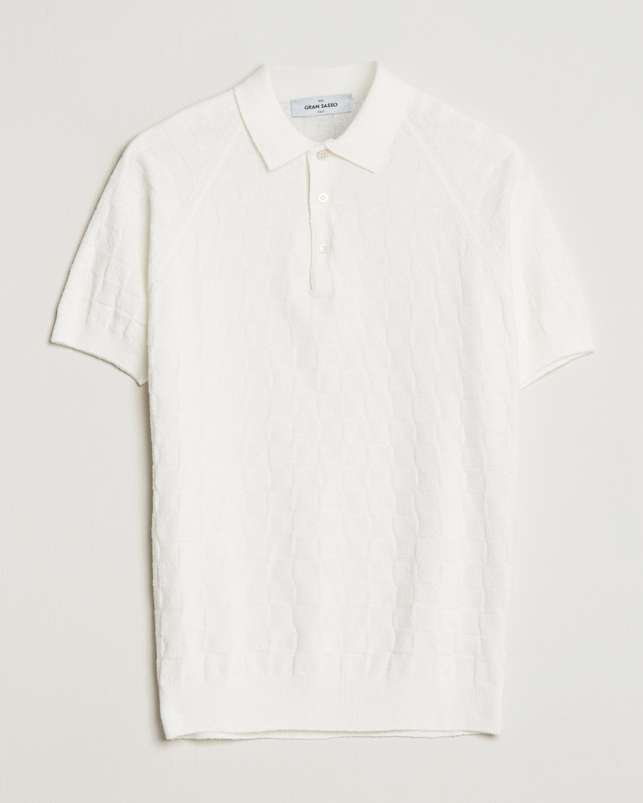 Homme | Polos | Gran Sasso | Structured Terry Polo White