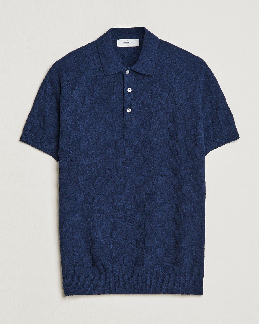 Homme | Polos | Gran Sasso | Structured Terry Polo Navy