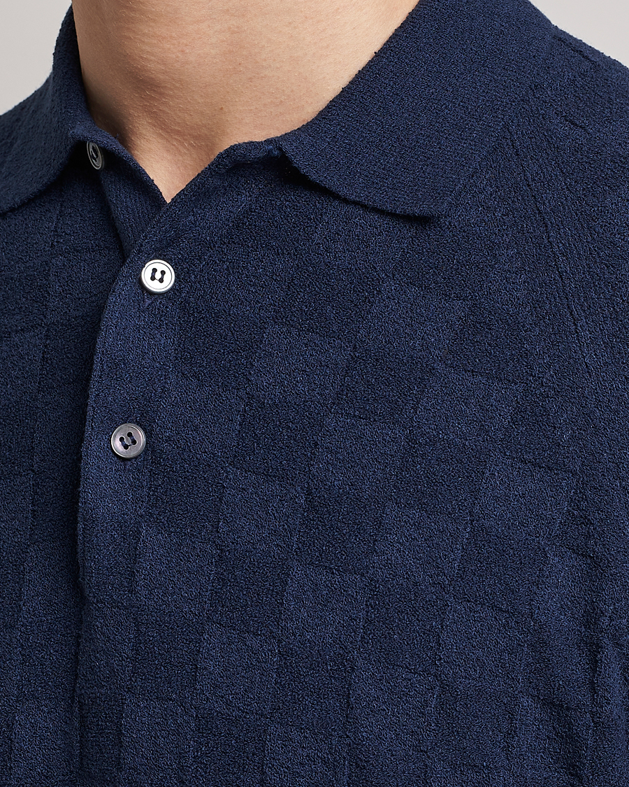Homme | Polos | Gran Sasso | Structured Terry Polo Navy